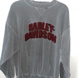 Harley-Davidson Waffle Knit Gray Top